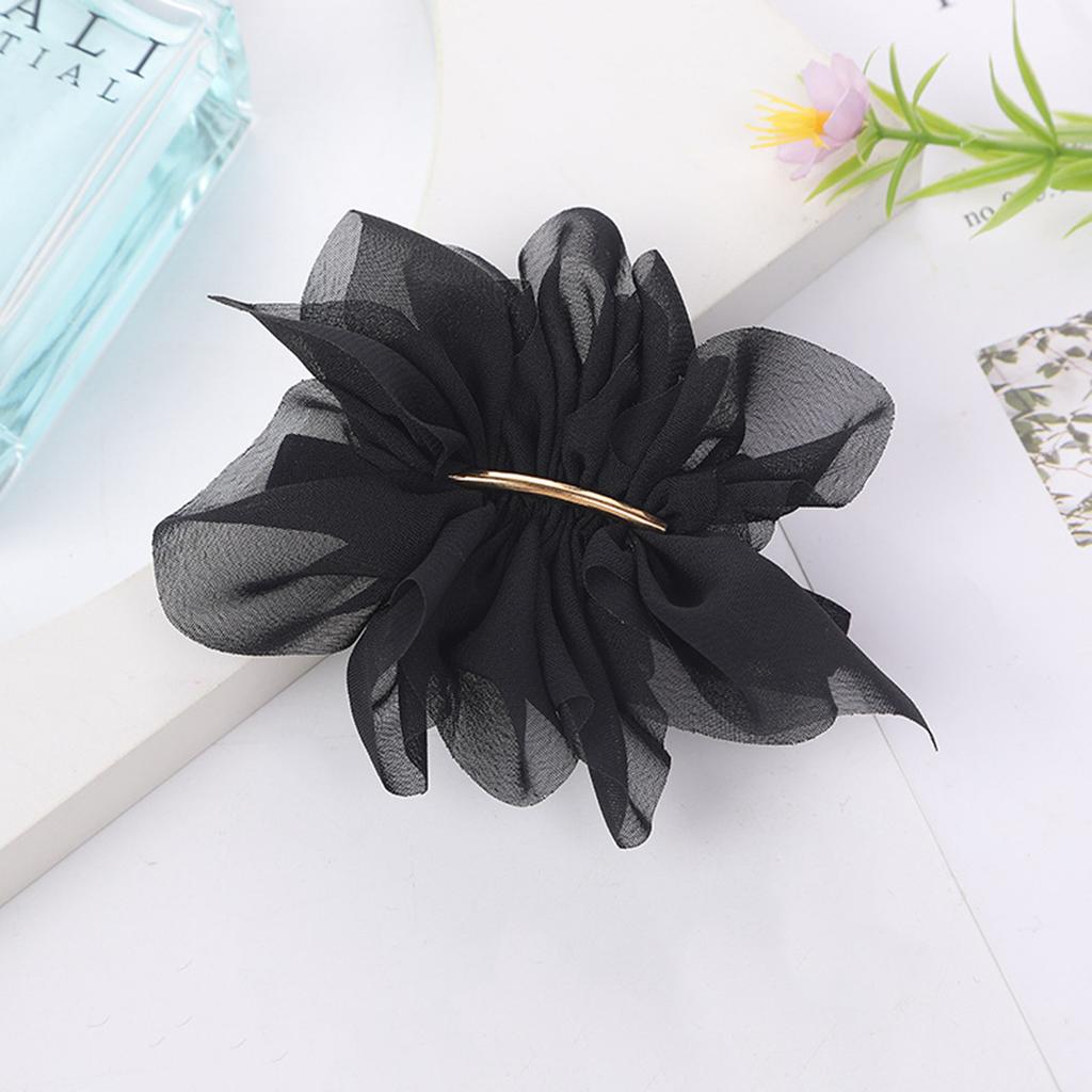 Elegant and Minimalist Chiffon Flower Hair Clip for Women with Four Seasons of Luxury, Minimalist Spring Clip, Versatile Style