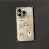 Square Back Tube Protection Clear Case For iPhone 12 11 13 16 ProMax 14 Pro Max 15 Plus Anti-Oxygen,Multiple Puppies Pattern Casing