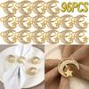 96PCS Creative Inlaid Diamond Stars and Moon Napkin Rings Western Restaurant Table Setting Hollow Rhinestone Napkin Buckle