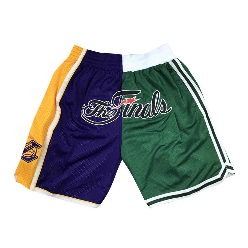 Celtics Retro Embroidered Drawstring Cropped Basketball Shorts Training Shorts