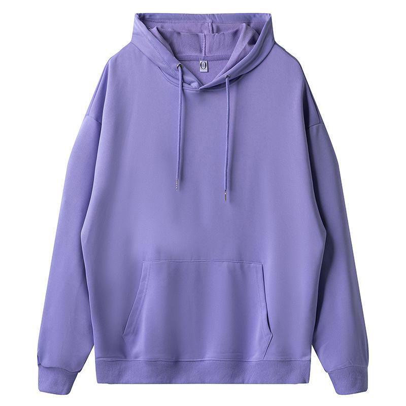 Unisex Thin Hooded Pullovers: Solid Color Sweatshirts, Sportswear, Group Apparel, Customizable with Logo for Spring and Autumn.