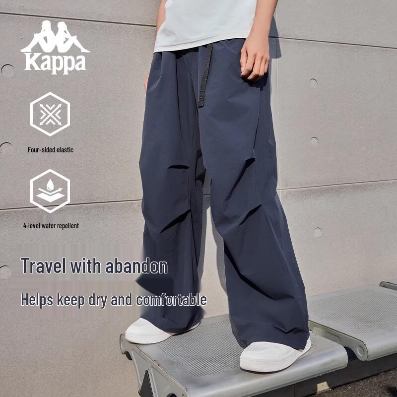 Kappa Men s Water-Resistant Straight-Leg Track Pants 2XL