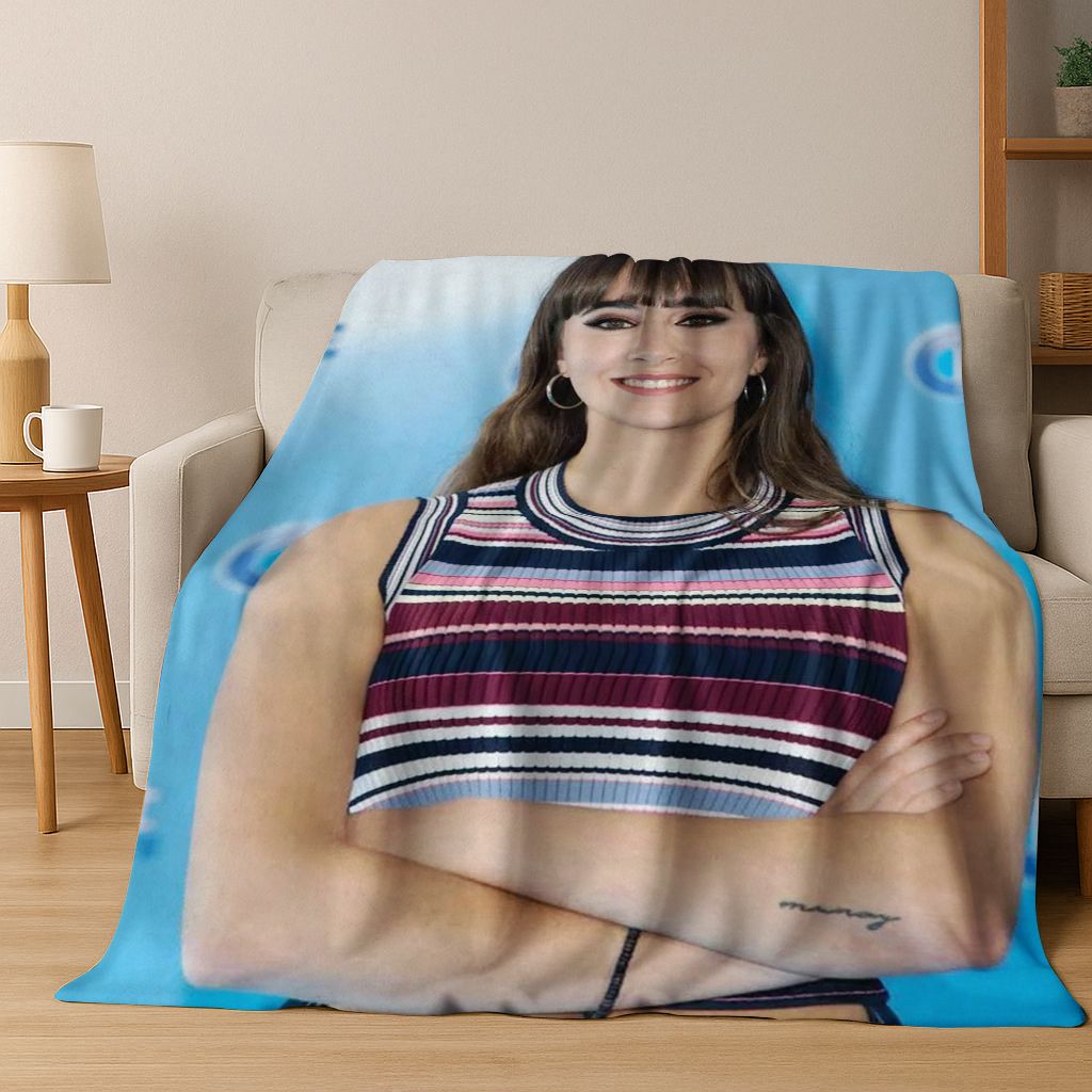 3D A-Aitana Spanish Singer Art Flannel Blanket,Cozy Soft Throw Blanket for Home Bedroom Bed Sofa Picnic Office Cover Gift Kids