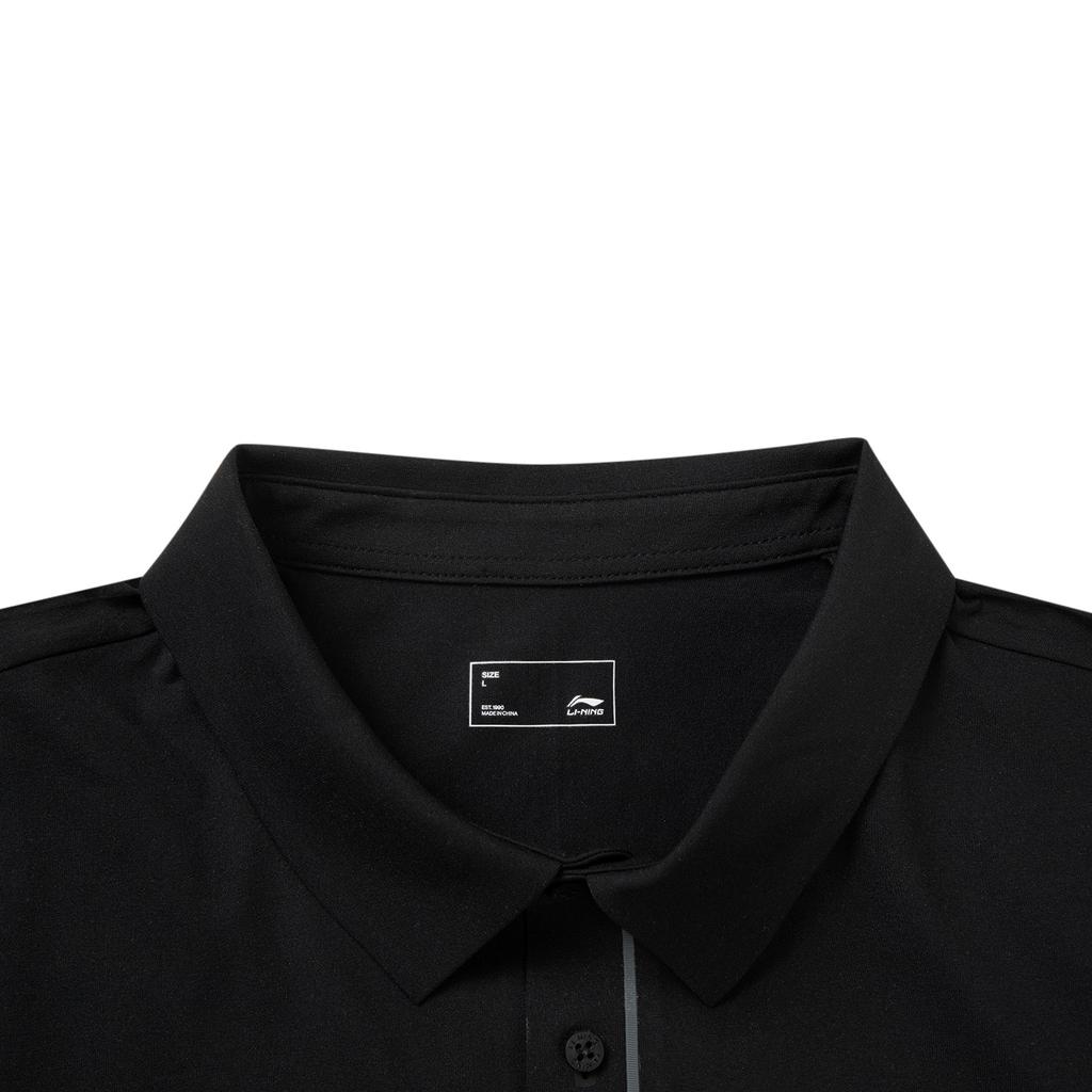 Men's Shirt Li-Ning Li Ning Qingmu Polo Shirt Men's Black