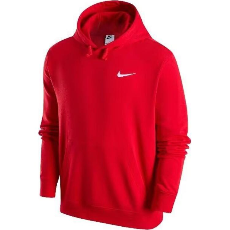 Nike Logo Fleece Warm Hooded Sweatshirt Heren Sweatshirts Rood 623453-657 XL
