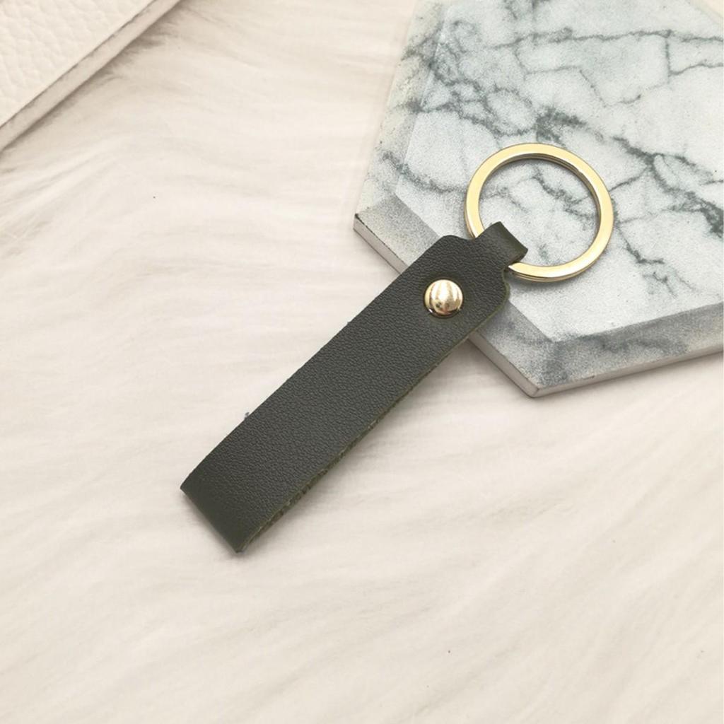 Creative Solid Color PU Leather Keychain | Small Gift for Business