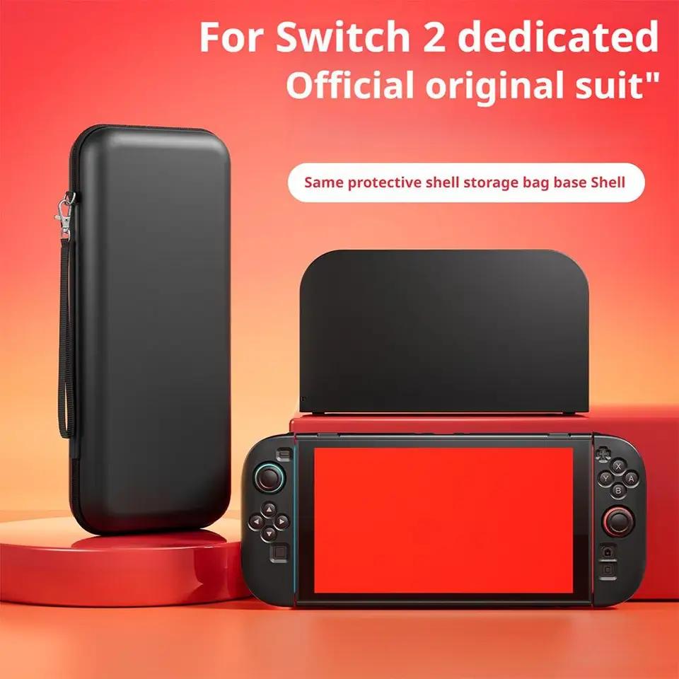 Protective Case For Nintendo Switch 2 Game Accessories Shockproof Split Design Shell Compatible with Tempered Glass Grip Caps