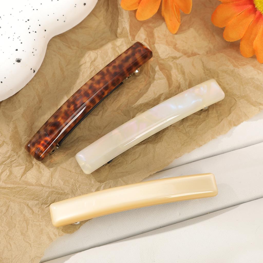 AWAYTR Retro Amber Bow Duckbill Hairpin Brown Acrylic Hair Clips Valentine Headwear Girl Hair Accessories Festival Gift