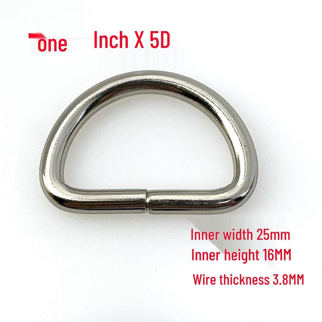 3.8mm Thick D-Ring Buckle Hardware for Bag Straps and Side Hooks