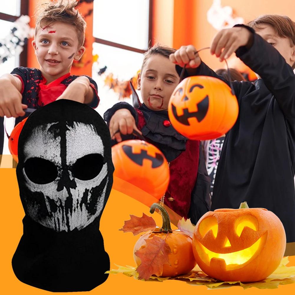 Unisex Ghosts Skull Half/Full Face Mask Ghost Skeleton Mask Scary Horror Skeleton Skull Mask for Cosplay Party Halloween Cycling
