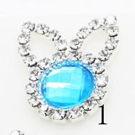 LKERAN 10Pcs Rabbit Acrylic Rhinestone Buttons Embellihment Ribbon for wedding supply Gift Weap Hairbow Center Decorative Button
