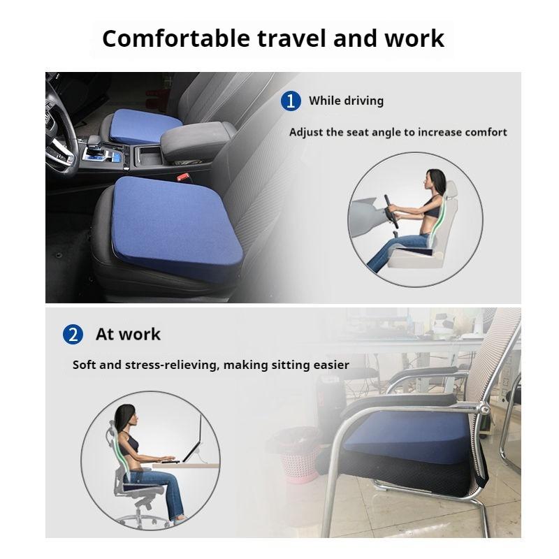 Car Seat Heightening Cushion Bevel Main Driver Single Seat Thickening Butt Cushion Heightening Mats Auto Interior Accessories