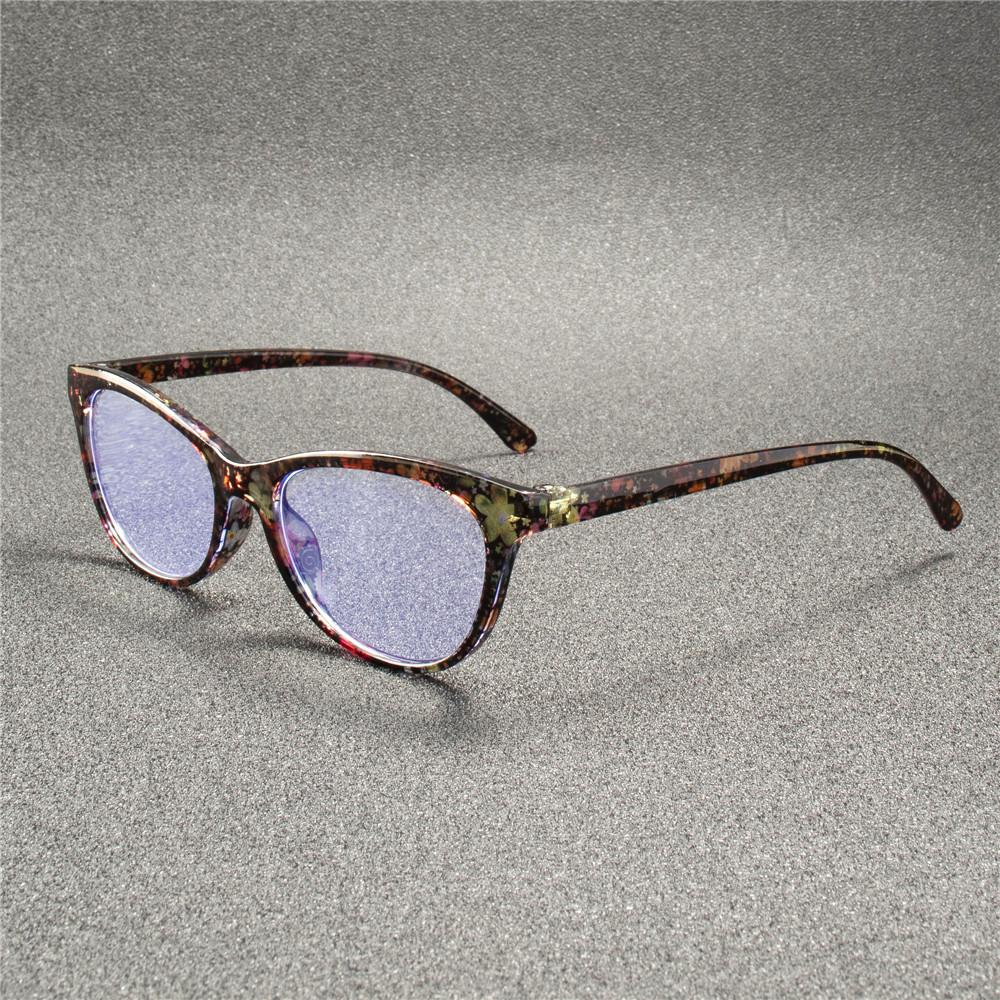 5PCS New Cat Eye Reading Glasses Summer Decoration Anti-blue Light Glasses Fashion Package Flower Glasses