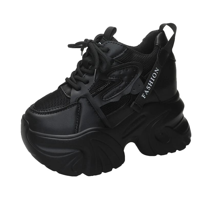 Fashion 2024 Women High Platform Sneakers New Summer Spring Non-slip breathable Shoes 10CM Thick Sole Casual Shoes Dad Sports Sneakers