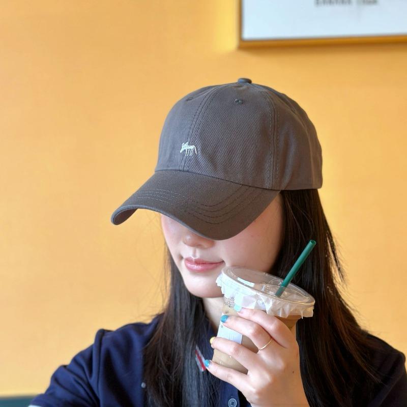 New embroidered little fox baseball hat wide brim hat high quality cotton soft top hat women