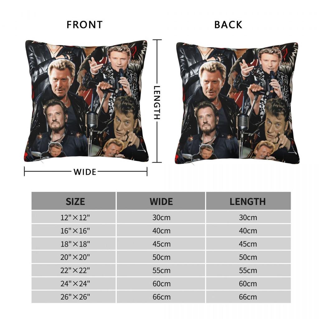 3D Printing Johnny Hallyday Rock Star Pillow Cover Morden Pillow Case For Sofa Bedroom Home Decor Cushion Cover Soft Pillowcases