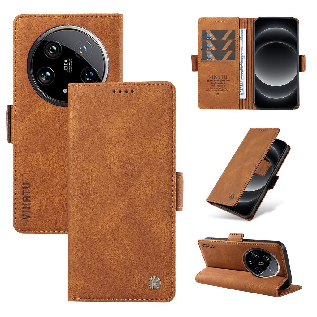 YIKATU YK-005 For Xiaomi 14 Ultra Case Wallet Leather Shockproof Phone Cover
