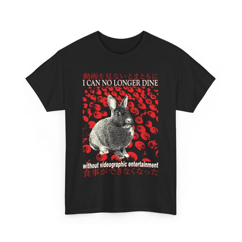 

I Can t Eat Rabbit Retro Japanese T-shirt Personality Casual Street Fashion Personality Art Aesthetic Short Sleeve Tops 4XL