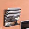 File Holder Wall Mounted 4-Tier File Storage Rack Space-saving Mail Paper Organizer for Documents Multifunctional Folder Holder