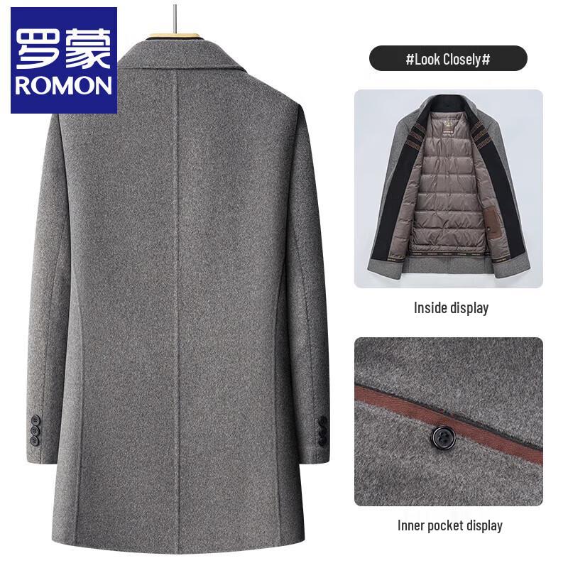 Romon Men's Winter Wool Blend Overcoat