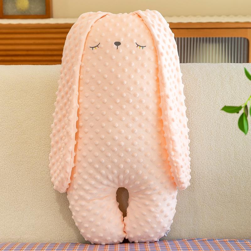 

New Bubble Rabbit Plush Toys On The Bed With Long Strips Of Sleeping Pillows And Long Ears Children S Dolls Chinese Valentine S Day Gift Quality 60cm【0.48kg】