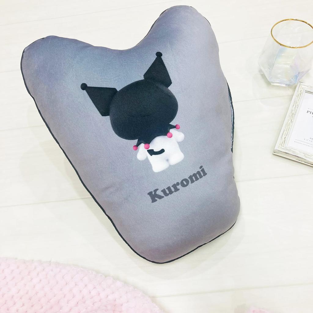 MORIPiLO Body Sanrio Characters Kuromi Micro Plush Nap by Morishita Makura Pillow, (Die-Cut Cushion), Skin-Friendly Fabric, Toy, Pillow, 30x40x10cm,
