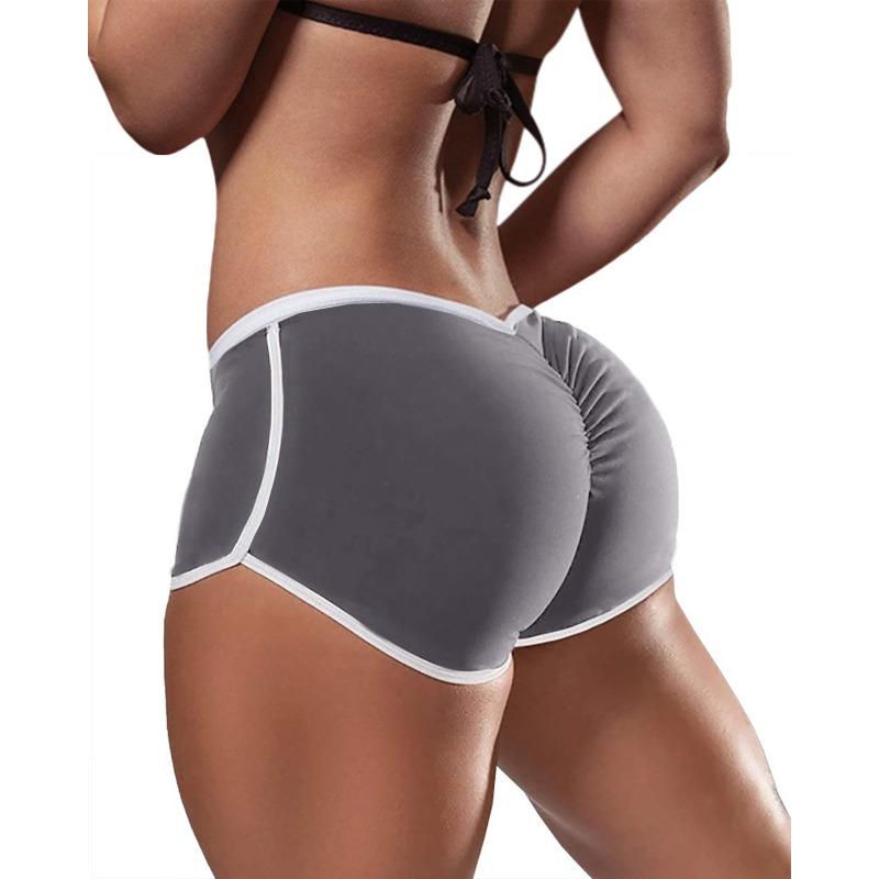 New Summer Women's Large-size Sexy Solid Color Low-rise Sports Running Tight Hip-lifting Shorts
