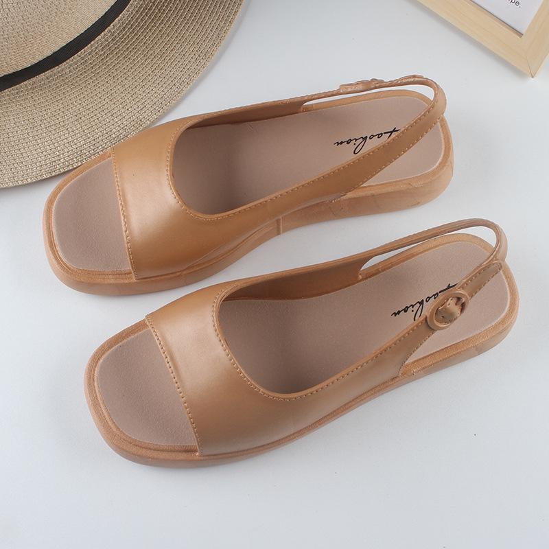 Yuzhihao Women's Fashion Square Toe Open-Toe Sandals with Back Strap