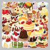 50 Cartoon Dessert Decorative Waterproof Stickers for Cups, Phone Cases, Notebooks, and Planners