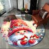 Christmas Santa Claus Printed Round Carpet for Living Room Home Soft Bedroom Bedside Rugs Sofa Table Floor Mat Home Decoration