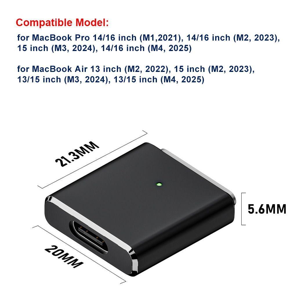 Magnetic USB Type-C Converter Laptop Laptop Connector for MacBook Air/Pro 14 16