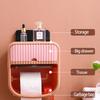 Toilet Paper Holder Without Drilling Tissue Box Wall-Mounted Paper Storage Box Roll Toilet Paper Holder Bathroom Accessories