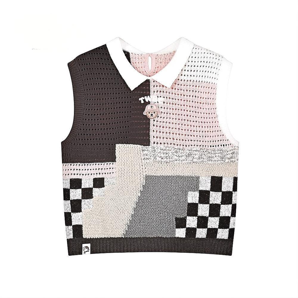 

Women s Stylish Novel Knit Vest - Summer 2025 Collection Large рожевий