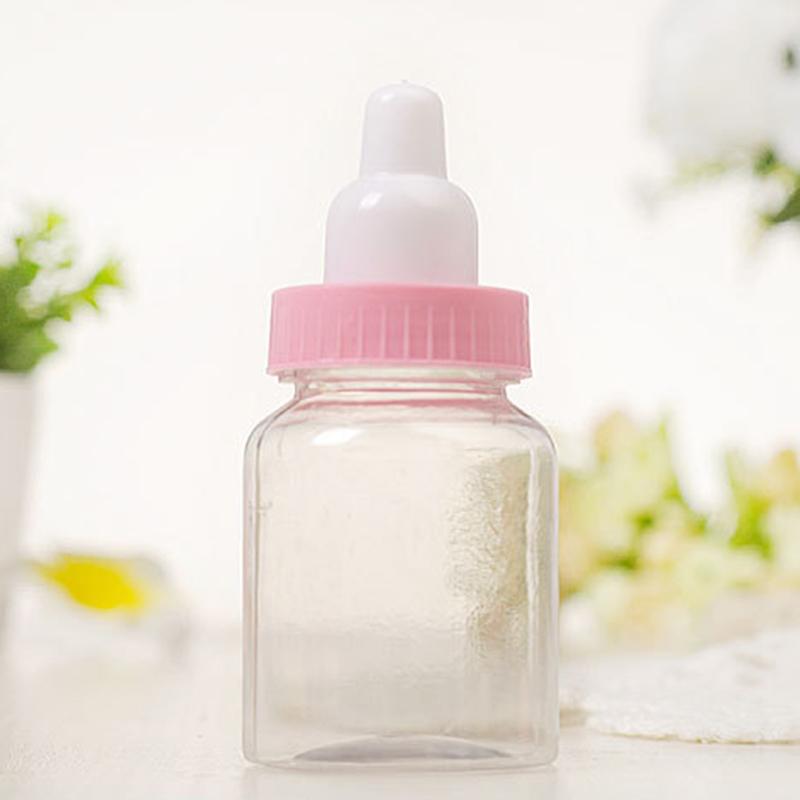 

12 шт. синие и розовые бутылочки для конфет, мини-контейнеры в форме бутылочки для молока для сладостей и украшения вечеринки 9x4cm