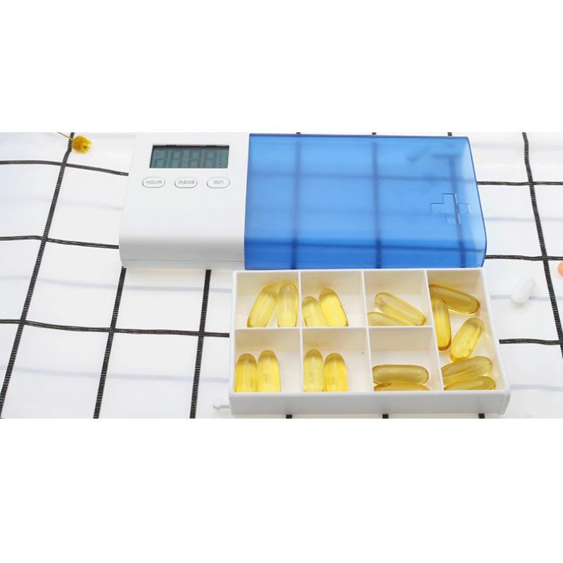 Rechargeable ABS Pc Pp Material Vibration Ring Reminder 5 Sets of Alarm Clock Smart Delivery Electronic Medicine Box