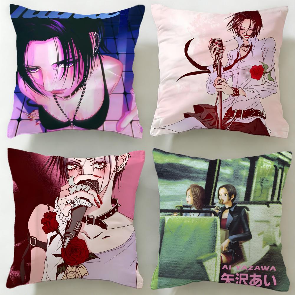 Drama Anime NANA Cushion Cover Soft EasyWash Pillow Case Versatile for Couch Bed Travel and Office