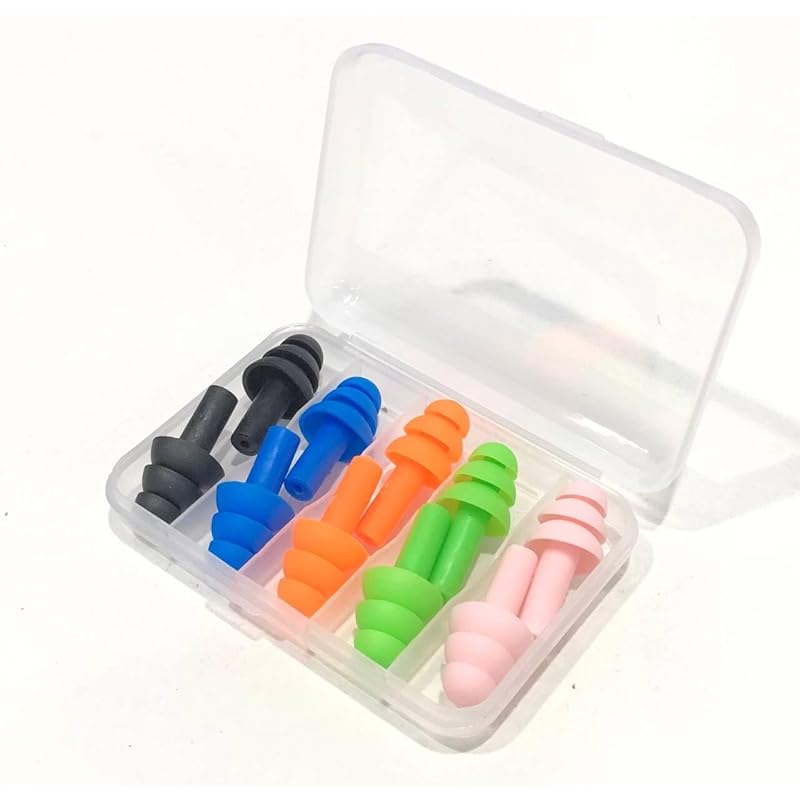 audiophile ear plugs 3 stage flange type thermoplastic rubber 28mm swimming soundproofing Sleep well plane sound insulation 5 pairs