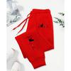Dog Red Heart Electrocardiogram Printing Printed Woman Pant Street Soft  Sweatpants Sport Fashion Trousers Autumn Pants