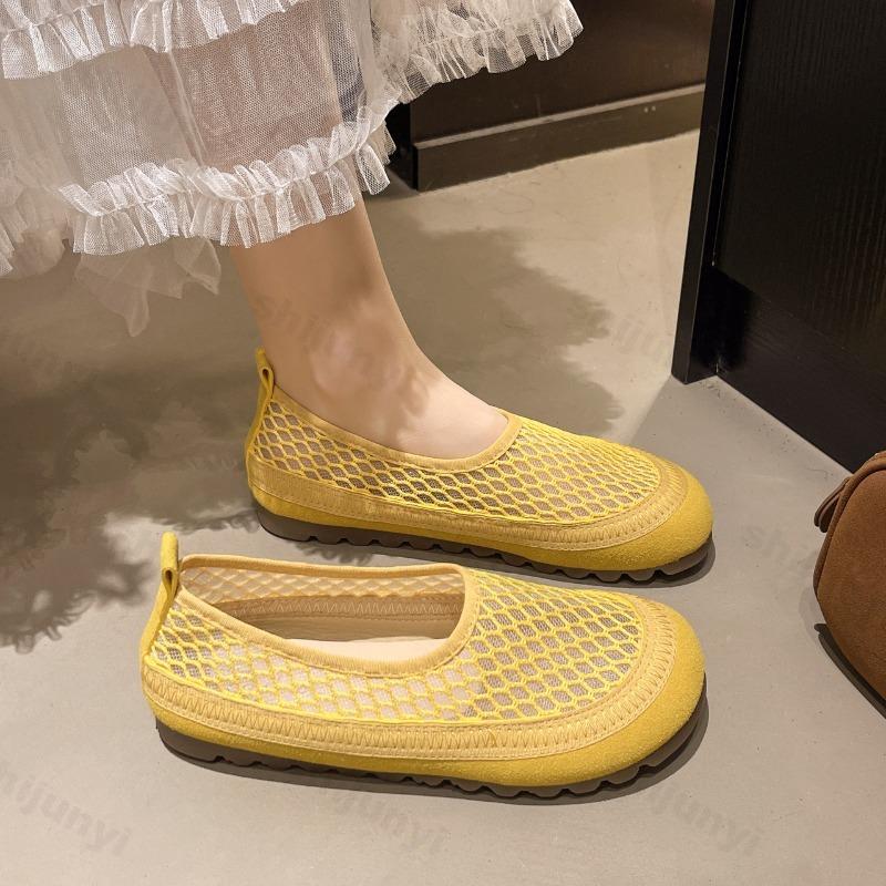 Fashion Summer Breathable Women Shoes 2025 Flat Casual Shoes Lightweight Comfortable Rubber Sole Outdoor Walking Shoes Zapatos Mujer