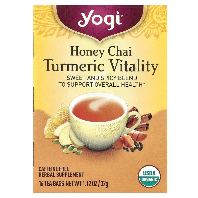 Turmeric Vitality, Honey Chai, Caffeine Free, 16 Tea Bags, 1.12 oz (32 g)