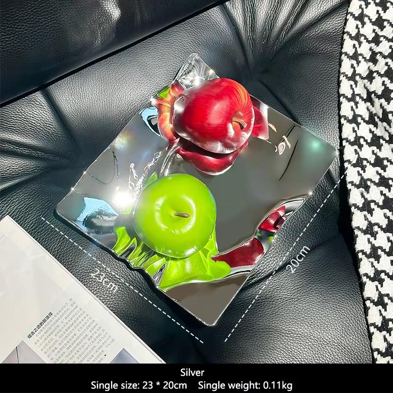 

Simple Wave Patterned Fruit Storage Tray Fashionable Home Dining Table Storage Tray Living Room Exquisite Decorative Tray Gift