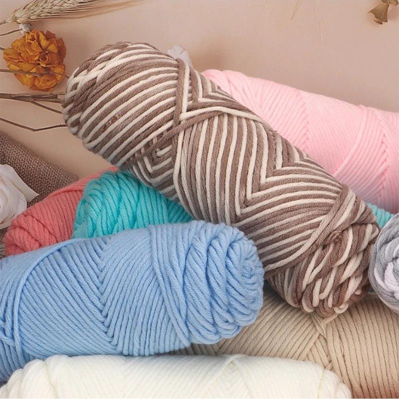 5 Pcs Cotton Select Yarn 17.63oz/500g, Light Worsted Thick Yarn for Knitting Baby Wool Crochet Scarfcoat Sweater Weave Thread