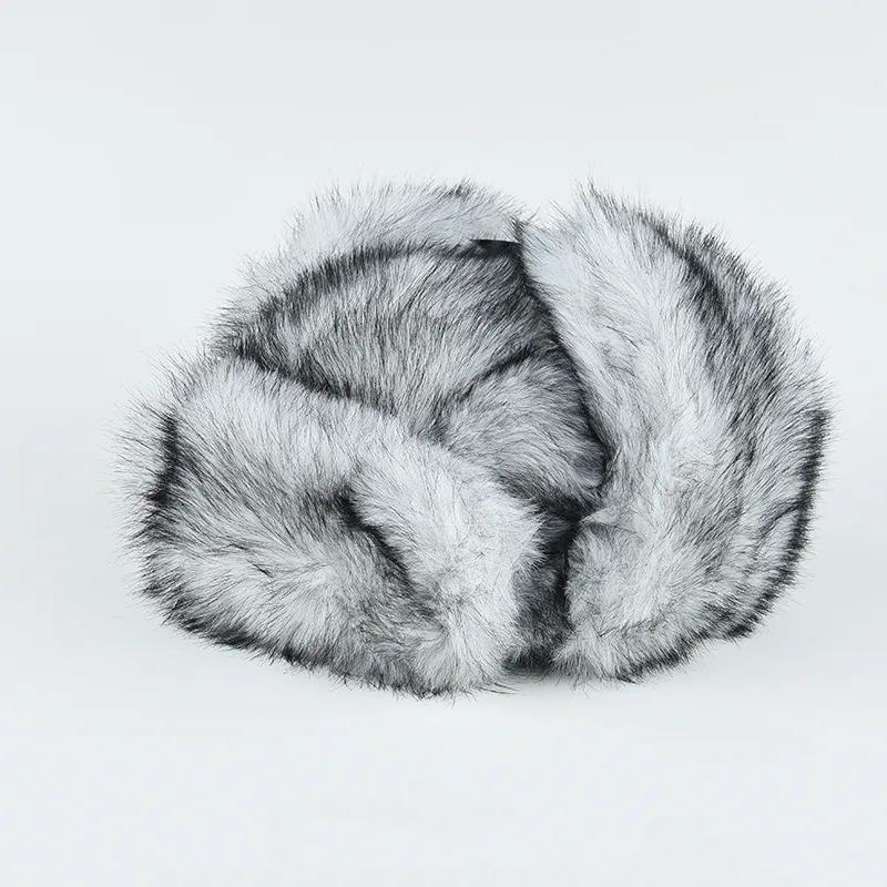 WTEMPO Faux Fur Plush Bomber Hats for Couple Winter Cold-proof Windproof Thickened Ear Protection Warm Hats