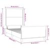 Bed Frame without Mattress Dark Grey 90 x 200 cm Fabric