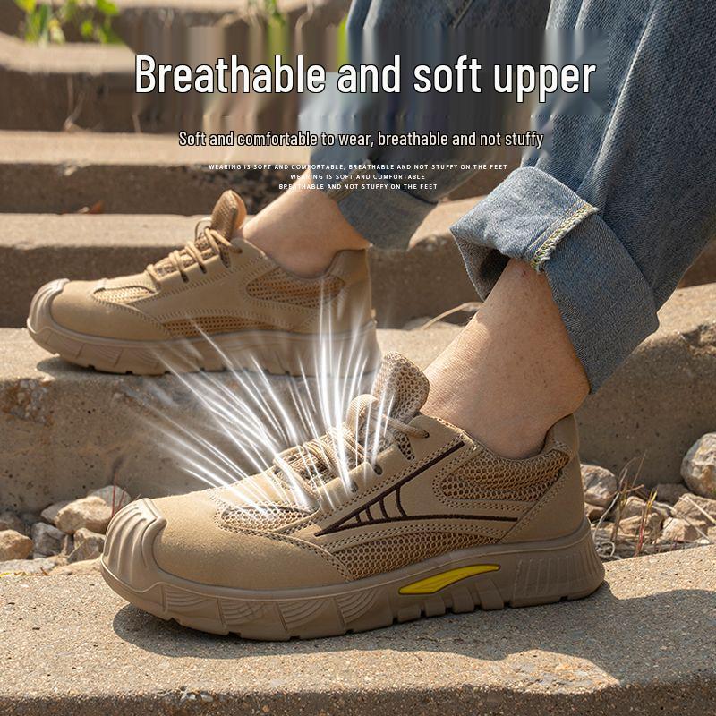 

Men s Steel-Toe Work Shoes: Wear-Resistant, Anti-Puncture, Breathable, Anti-Smash Protective Footwear.