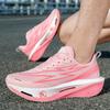 Lightweight Kids Running Shoes With Carbon Plate Youth Athletes Breathable Mesh Upper Non-Slip Rubber Sole