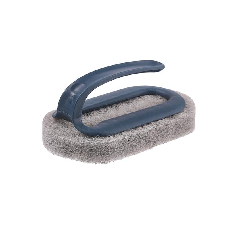 

Щетка для уборки дома с ручкой для мытья посуды, для ванной, кухни, ванны, утолщенная губка для чистки, прочные инструменты, аксессуары для дома темно-синий