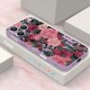 Lanyard Case For iPhone 17 Pro Max Black White Rose Flowers Soft TPU Silicone Phone Cover For iPhone 16 15 14 13 Pro Max 17E