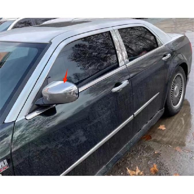 Rearview Mirror Side Lid Cover Trim For 2003-2011 Chrysler 300 300C 2pcs Chrome