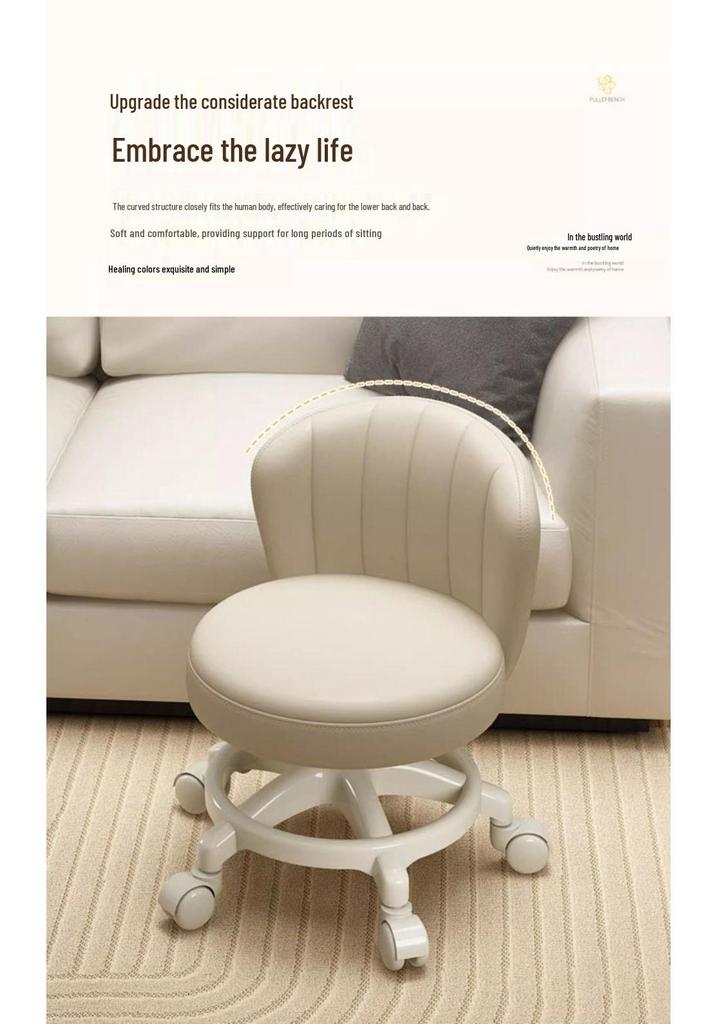 Adjustable Rolling Stool for Kids: Walk Learning, Shoe Changing, Grout Cleaning, Silent Mopping, with Wheels
